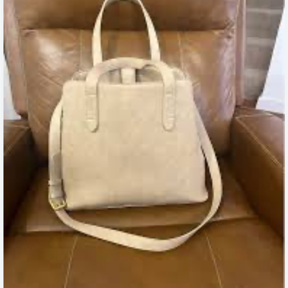 NWOT Fawn Design x Mandi Nelson Satchel (Tote/Diaper Bag) - Bone/Taupe